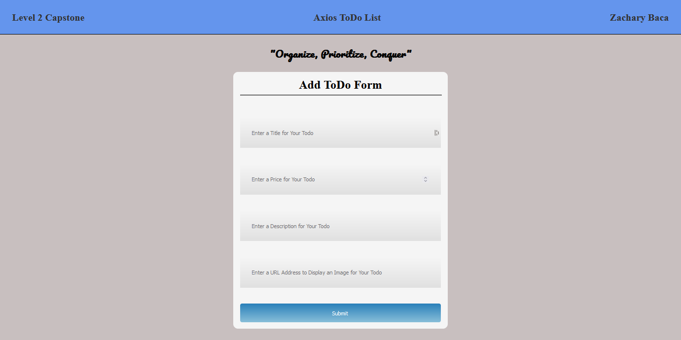 landing page