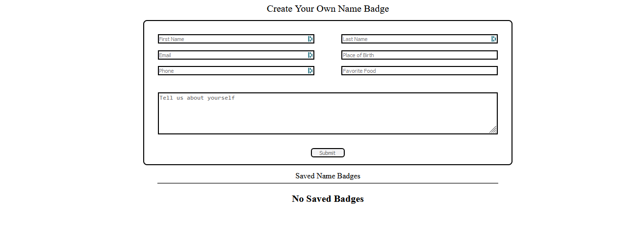 landing page